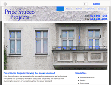 Tablet Screenshot of pricestucco.com